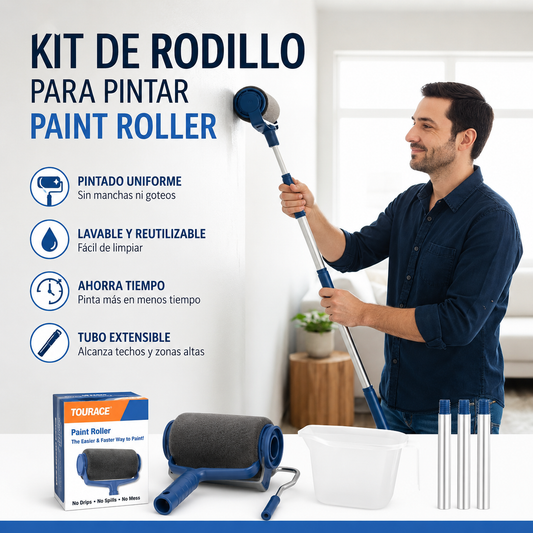 Set Rodillo de Pintura Recargable Antigoteo